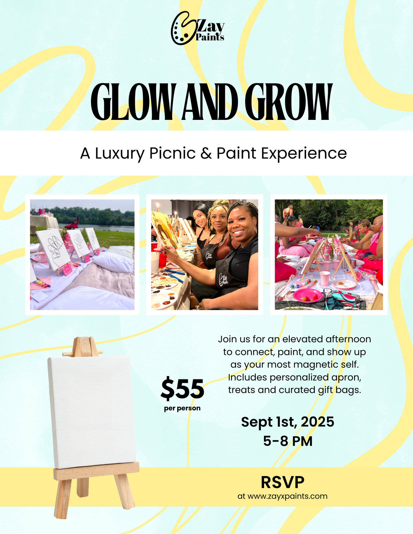 Glow and Grow: A Luxe Picnic & Paint