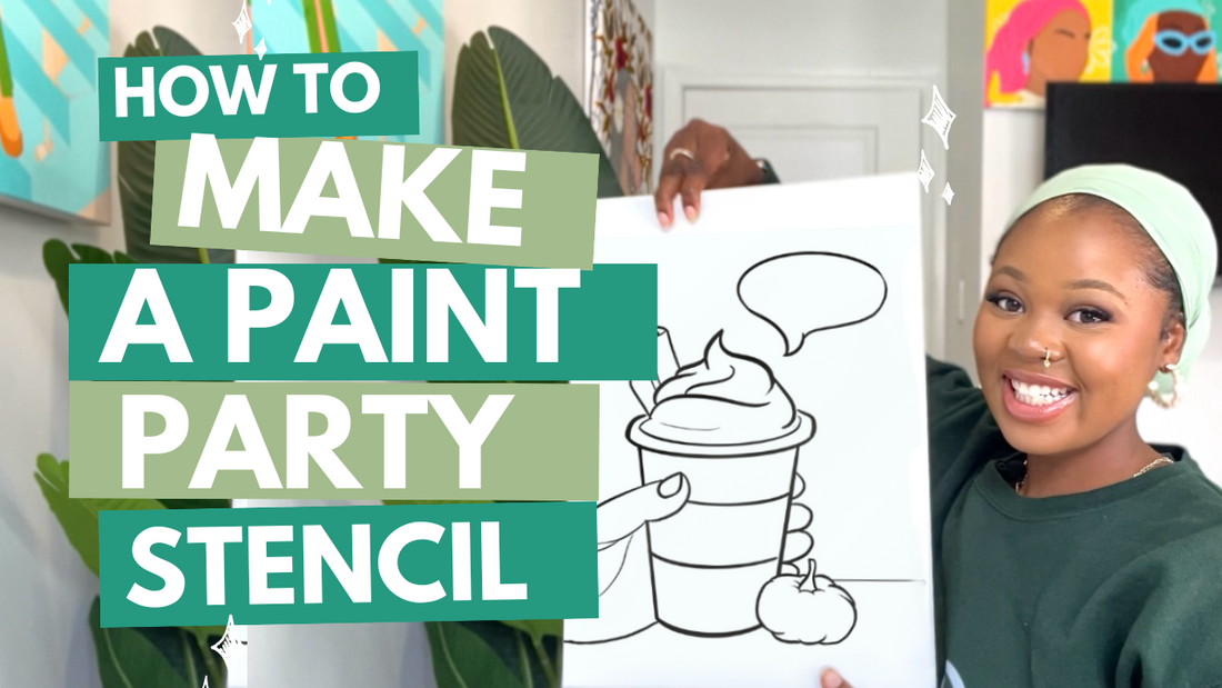 How to Make A Paint Party Stencil For Canvases