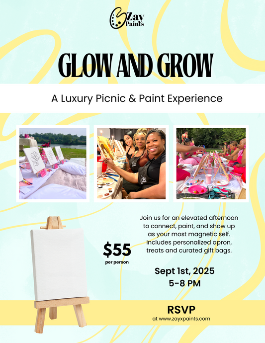 Glow and Grow: A Luxe Picnic & Paint
