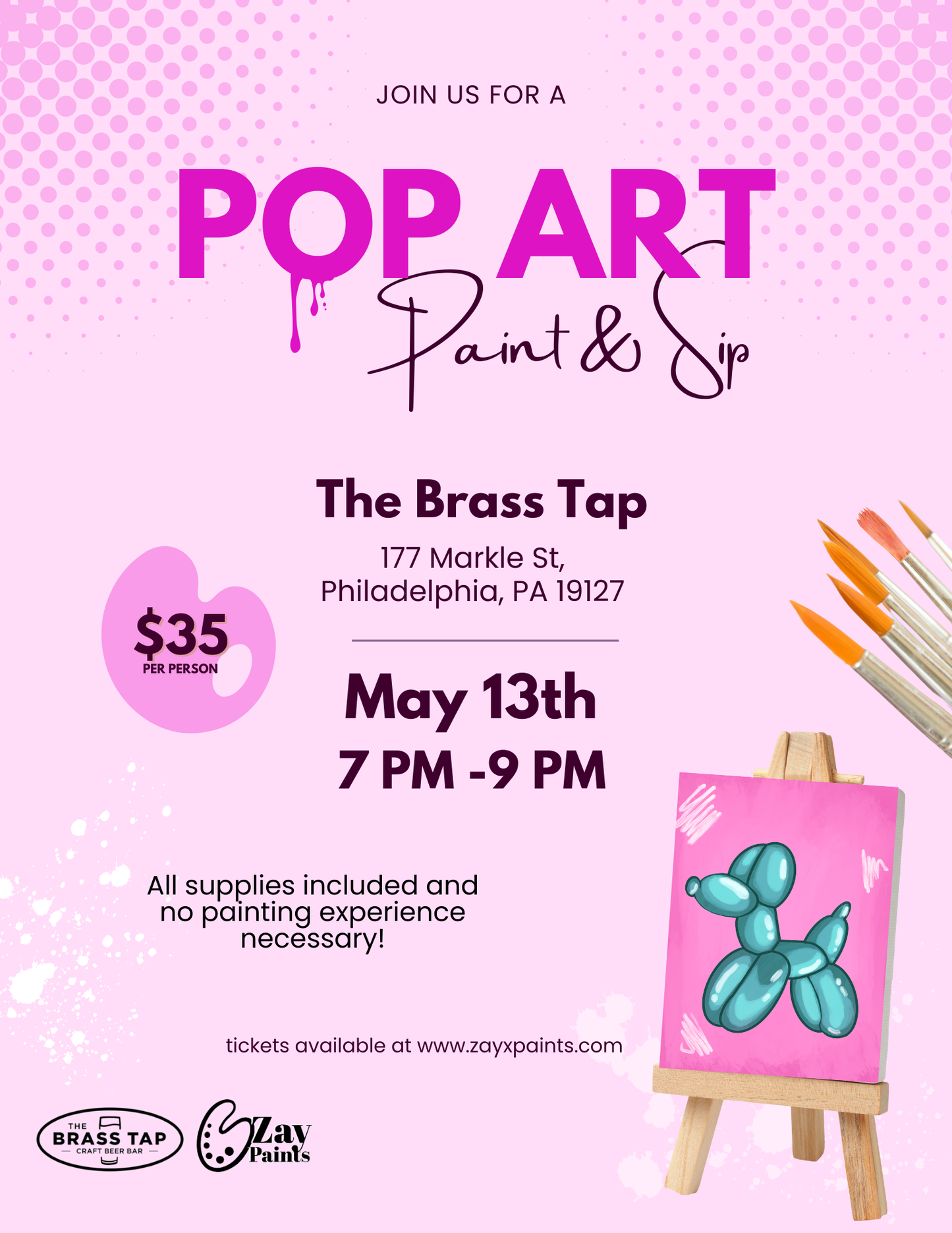 Pop Art Paint & Sip
